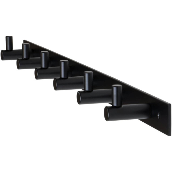 Гачки для одягу чорні матові 6 гачків вішалка для одягу передпокій, кухня та ванна кімната I настінна вішалка MOON I вішалка для о