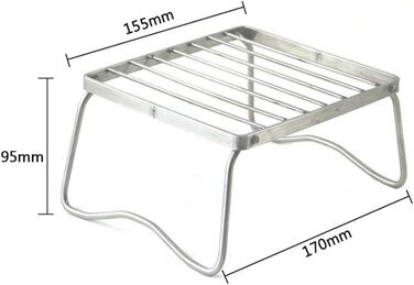 Нержавіюча сталь Гриль Стійка Підставка для пальника Підставка для плити Кемпінг Тримач для горщика Тримач для духовки Газовий вугільний кемпінг Барбекю Стійка для походів, гриля, піших прогулянок, пікніків, риболовлі