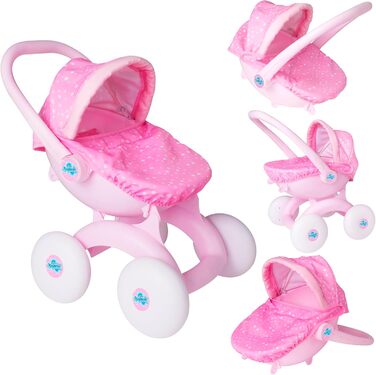 В-1 My First Doll's Pram - лялькова коляска з 4 регульованими режимами - лялькова коляска, лялькова люлька, лялькове автокрісло іг