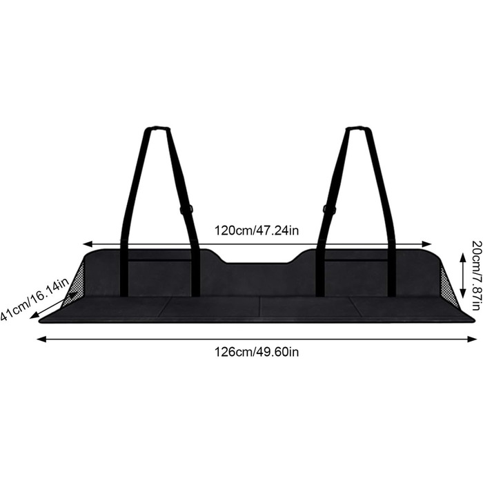 Матрац-подовжувач заднього сидіння автомобіля Матрац для кемпінгу Складаний матрац для заднього сидіння Подовжувач заднього сидіння Подовжувальна панель матраца заднього сидіння з сумкою для зберігання для вантажівок, риболовлі, кемпінгу, чорного кольору