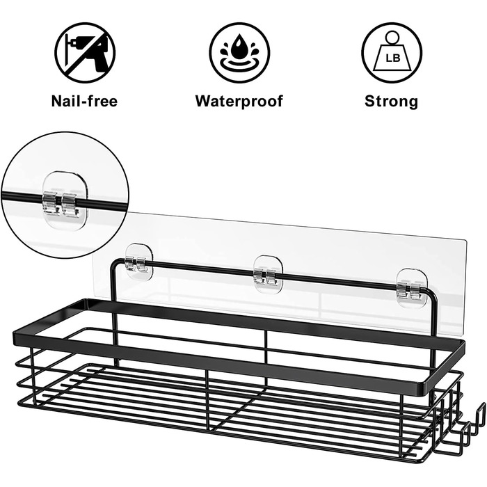 Клейкі гачки Orimade клейка поверхня для полиці душової кабіни Shower Caddy - 2 шт.