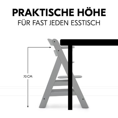 Стільчик для годування hauck Alpha для дітей від 6 місяців до 90 кг, вкл. поперечину безпеки, 5-точкові ремені безпеки та паховий