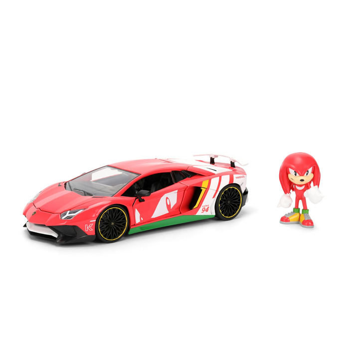 Іграшковий набір Jada Toys Sonic Lamborghini Aventador SV (19 см) та фігурка Наклз (7 см) металева модель авто з відкриваючими деталями для дітей від 8 років