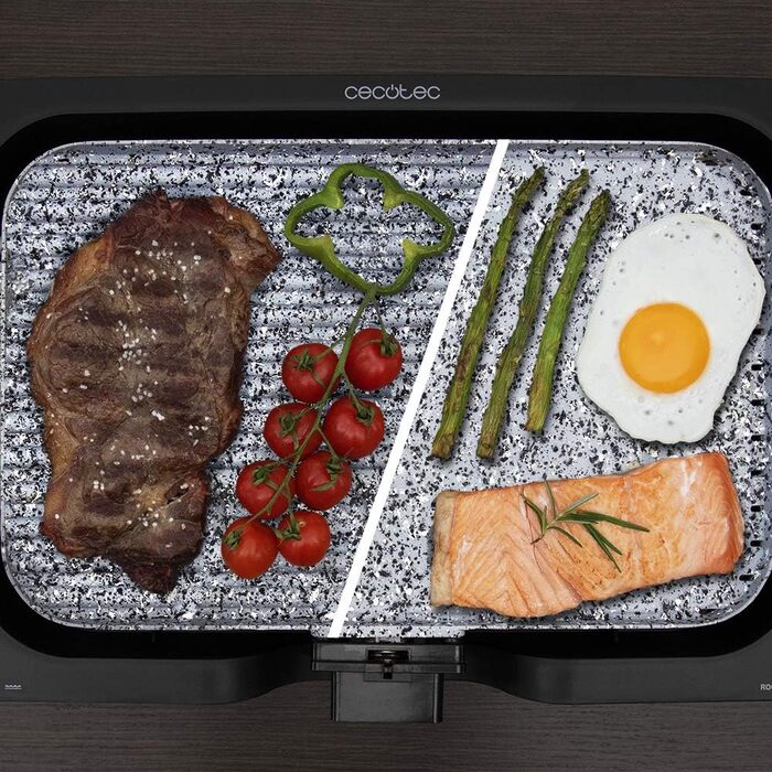 Електрична сковорода Cecotec Rock&Water 2000.кам'яне облицювання RockStone, регульований термостат, можна мити в посудомийній маши