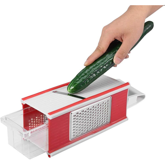 Кухонна терка HOLABONITA, Терка для кухонної коробки Терка для овочів Багатофункціональна терка ABS Лезо з нержавіючої сталі для побутових кухонь Кухонна терка Подрібнювачі
