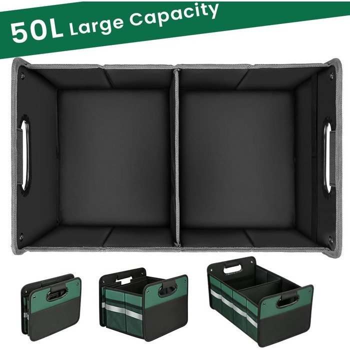 Організатор для багажника WINHUNT, автомобільний органайзер, посилені ручки, 50 л водонепроникний поліестер, автомобільні аксесуар