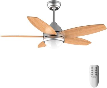Стельовий вентилятор Cecotec з підсвічуванням EnergySilence Aero 495. 55 Вт, діаметр 42 дюйма з 5 реверсивними лопатями, LED підсвічування, дистанційне керування, таймер до 8 годин, 3 швидкості