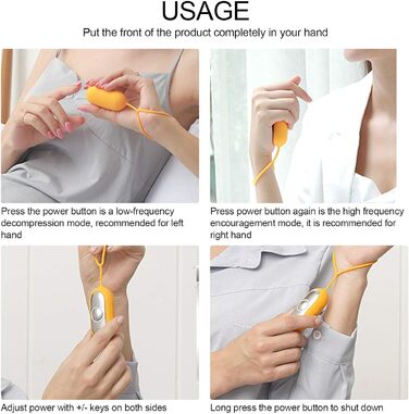 Пристрій для сну, тихе носіння для дорослих, полегшення тривоги, заряджається від USB, мікрострумовий засіб для безсоння, портативна підтримка для покращення глибокого сну (жовтий)