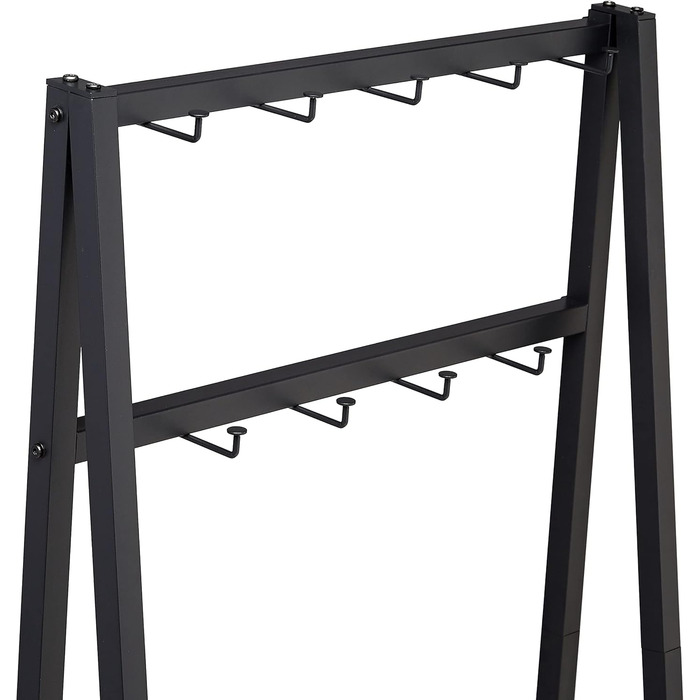 Шафа Storeo Basics з 9 гачками, лавкою для взуття та 2-рівневим місцем для зберігання, чорна, 65 см x 33 см x 170,1 см