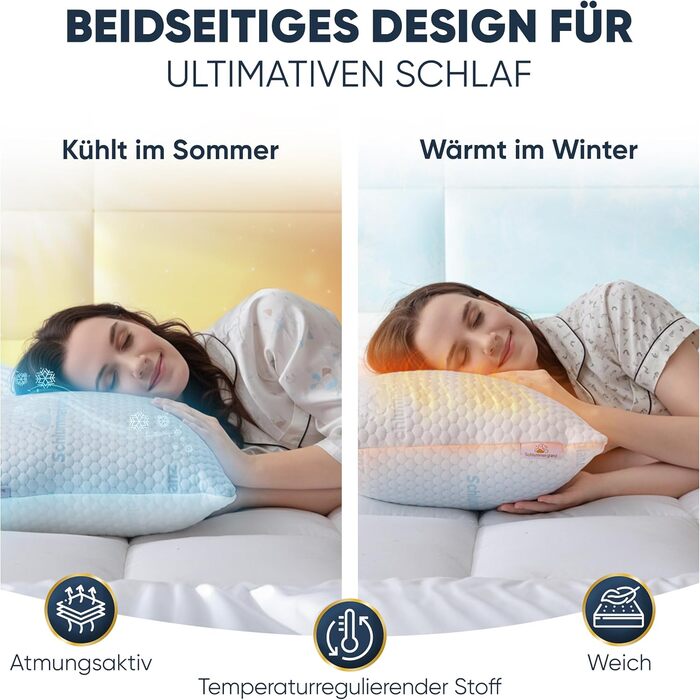 Подушка з піни з ефектом пам&39яті - 40x80, регульована по висоті - Подушки для сну, підходить для тих, хто спить на боці, та інших - Преміальний наповнювач для полегшення болю в шиї - Легко підберіть потрібну висоту 1