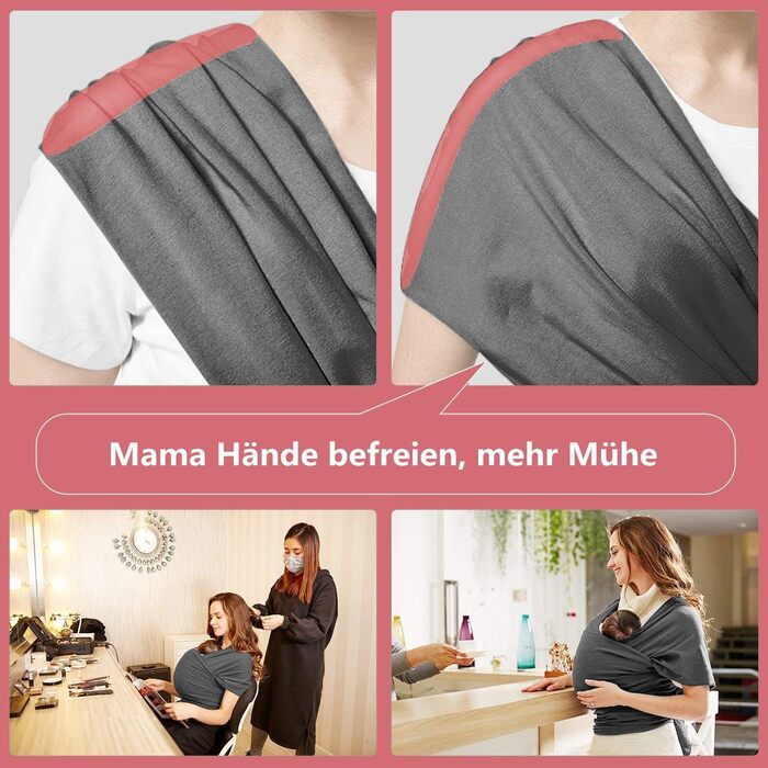 Еластичний слінг для новонароджених і малюків, дитячий слінг, дитячий слінг, слінг-переноска для живота, слінг для новонароджених