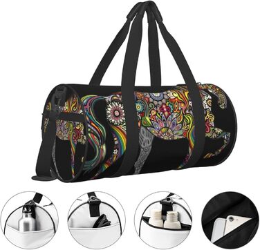 Дорожня сумка з квітковим візерунком, етнічний стиль, спортивна сумка для чоловіків та жінок, сумка-мішок, спортивна сумка