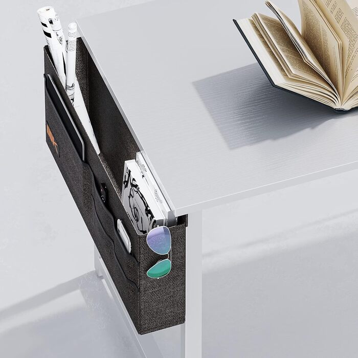 Маленький письмовий стіл, 10048 см Комп&39ютерний стіл Офісний стіл з тримачем для навушників, Маленький білий стіл для домашнього офісу, Дерев&39яний ПК-стіл, Офісний стіл для дому, Білий 10048 см