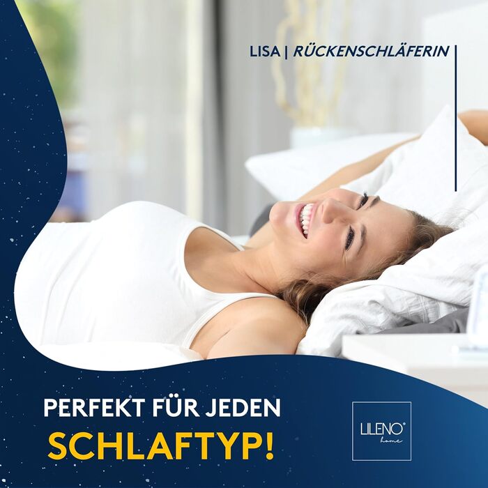 Подушка LILENO HOME 80x80 (комплект з 2 шт.) Можна прати при 95C, Oeko-Tex та зроблено в Німеччині Регульована подушка 80x80 для райського сну Подушка 80x80 см з приємним запахом Комплект з 2 шт.