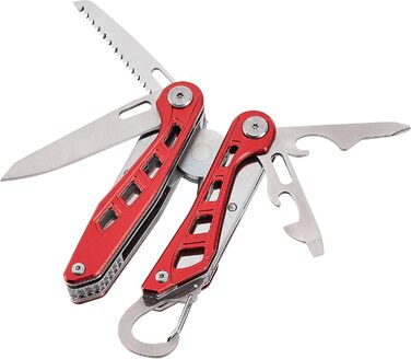 В 1 мультитул з нержавіючої сталі з нейлоновим чохлом, червоний 8 в 1 червоний, 8