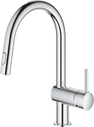 Кухонний змішувач GROHE Minta з висувним виливом, 2 режими струменя, поворот на 360, система економії води, хром, 32321002