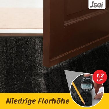 Килимок для внутрішніх приміщень JSEI 50x80 см, нековзний килимок для дверей, який можна прати в пральній машині, водонепроникний килимок для дверей, нековзний килимок для собак, що вловлює бруд, вхід, передні двері та коридор, темно-сірий 50 x 80 см