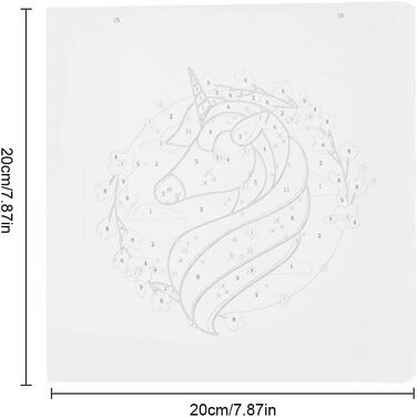 Шматки Картина за номерами Дитячий Єдиноріг 20 * 20 см DIY олійний живопис Картина за номерами Картина за номерами Картина за номерами від 5 6 7 8 9 10 Картина за номерами Єдиноріг для початківців Єдиноріг для подарунка Хлопчики Дівчатка Малюки Середній, 