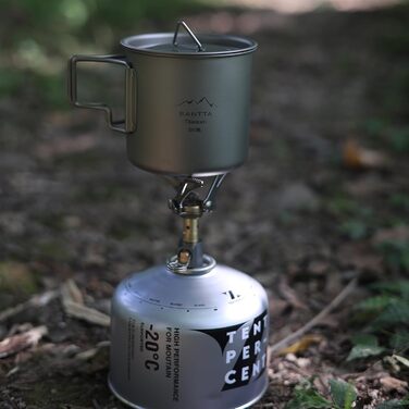 Титановий кемпінговий посуд SANTTA Кемпінгова каструля 700 мл, чашка для пиття 380 мл та складний надлегкий кухонний набір Spork для походів та туризму