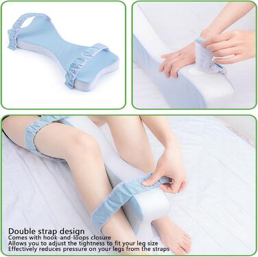 Подушка для сну на боці, подушка для колін, подушка для колін, подушка для ніг, подушка для сну для тих, хто спить на боці, ортопедична подушка для сну (сіра)