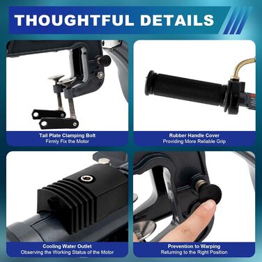 Тактний підвісний мотор 3,5 к.с., бензиновий підвісний мотор, мотор для каяка потужністю 2,5 кВт 49 куб.см, мотор для човна, система CDI з водяним та повітряним охолодженням для надувних човнів, вітрильних човнів та невеликих яхт, 2-тактний 3,5 к.с. 49 ку