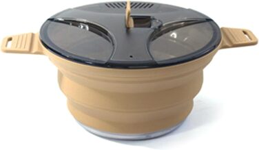 Тонкі рюкзачні миски для приготування їжі, складні, міцний, стійкий до іржі силікон для туристів та туристів, складний рюкзачний контейнер, хакі, 2