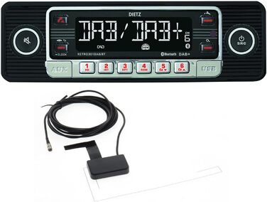 Автомагнітола з DAB/Bluetooth/USB/AUX-IN - з антеною DAB, 301DAB/BT-ANT - MP3