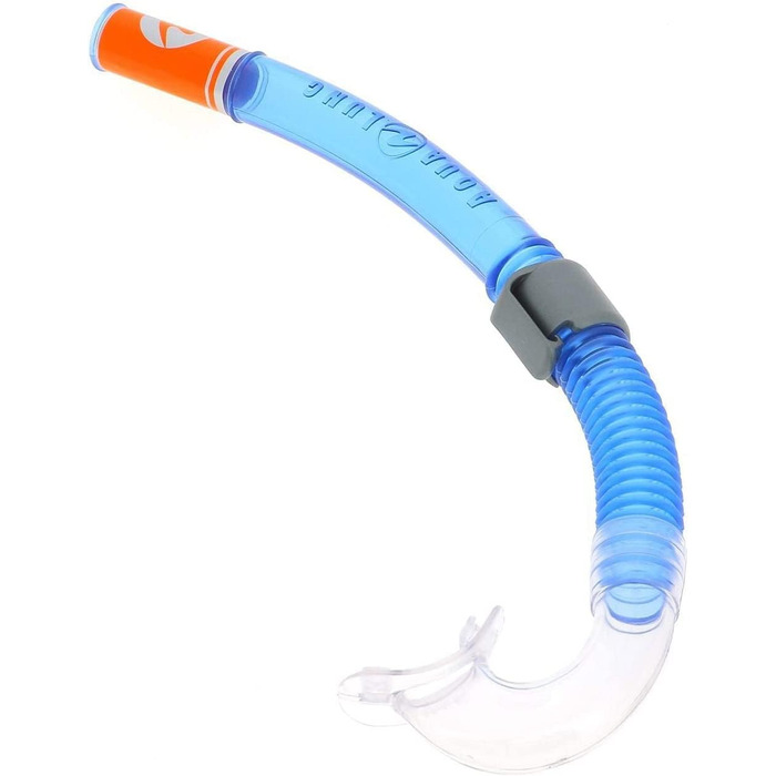 Маска для дайвінгу трубка для дайвінгу, водних видів спорту та снорклінгу для дітей віком від 4 років із захистом від ультрафіолету, один розмір, синій/помаранчевий