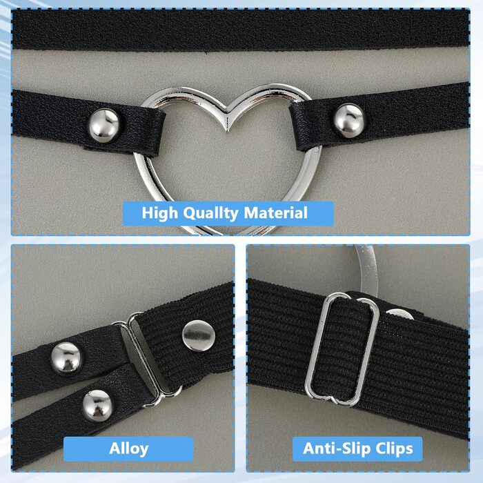 Жіночі подвійні пояси-стрепи, PU‑шкіра, регульовані, 2 шт.