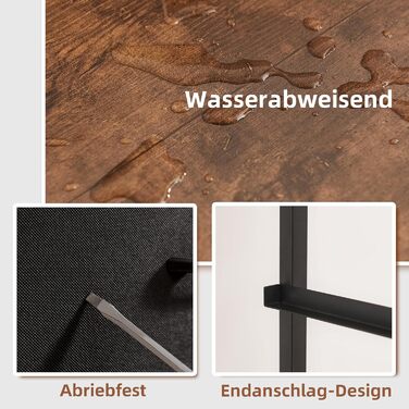 Тканинний комод Somdot для спальні, вітальні, коридору, комод, шафа для зберігання, тканинний комод, 5 тканинних шухляд, рустикальний коричневий, 30Г x 42Ш x 114,5В см (5 шухляд)