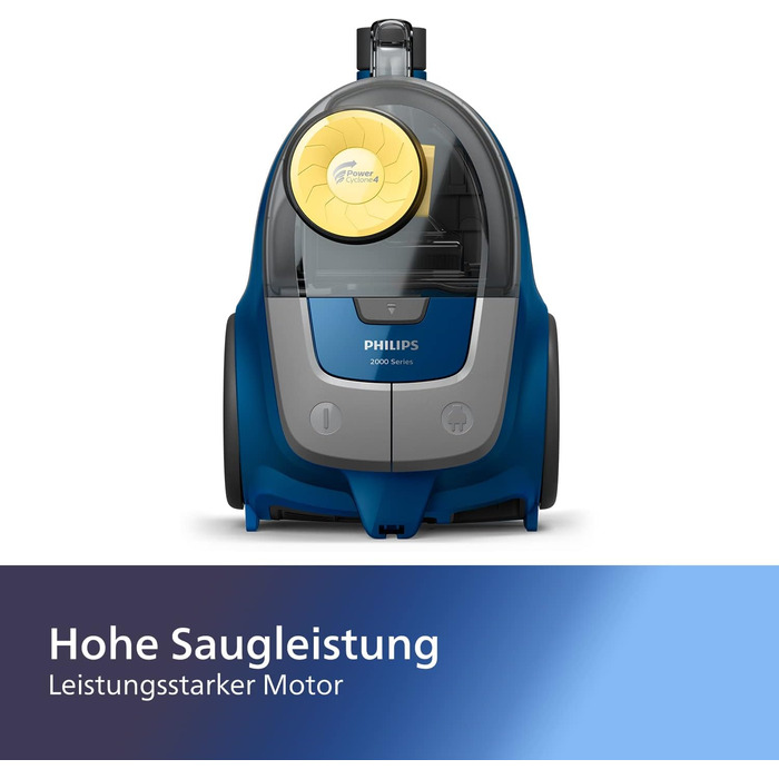 Пилосос без мішка PHILIPS серії 2000 - пилосос 850 Вт з фільтром для надчистого повітря та багатофункціональною насадкою (XB2125/0