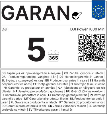 Портативна зарядна станція DJI Power 1000 Mini, LFP-акумулятор 1008 Втгод, чорна