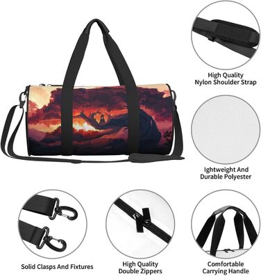 Спортивна сумка, дорожня сумка, сумка для подорожей, з принтом Ялинка, сумка на нічліг, чорна, універсальний розмір