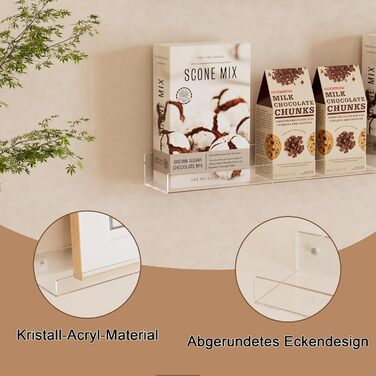 Настінна довга полиця з прозорого акрилу 91,4 см, 2 шт., пересувні акрилові книжкові полиці, настінне кріплення з невидимим карнизом