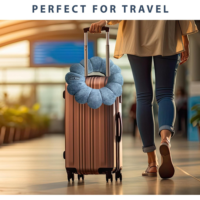 Односпальне ліжко Total Pillow Hampton Direct Blue, синього кольору