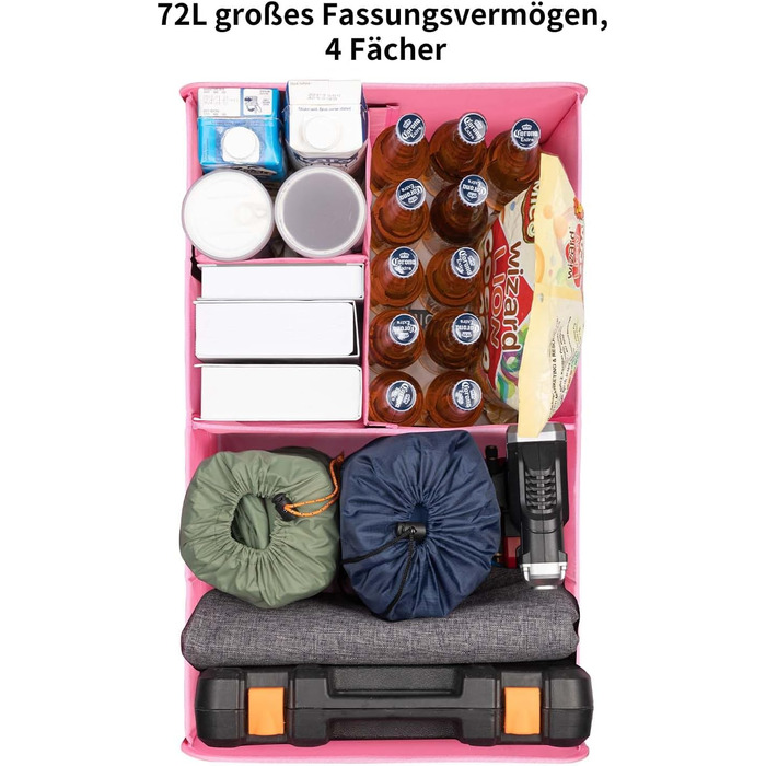 Організатор багажника складний 72 л автомобільний багажник сумка підтримує 35 кг 600D оксфордська тканина водонепроникний нековзни