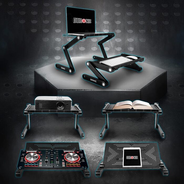 Стійка для ноутбука Duronic DML121 складана, регульована, з 6 шарнірами для планшета або MacBook