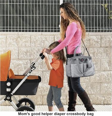 Унісекс X-Large Сумка для перевдягання люльки сіра