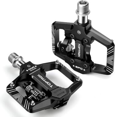 Гібридні педалі Toptrek 2 в 1 SPD/Платформа з герметичними підшипниками, чорний