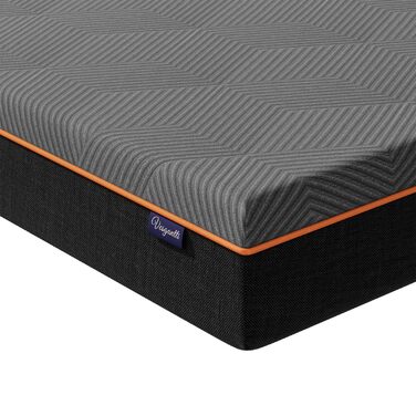 Матрац Vesgantti з піни, ергономічний матрац з гелевої піни з ефектом пам&39яті та дихаючим чохлом, рівні жорсткості H2 та H3, сертифікований Oeko-Tex (сірий-20 см, 90 x 200 см) сірий-20 см 90 x 200 см