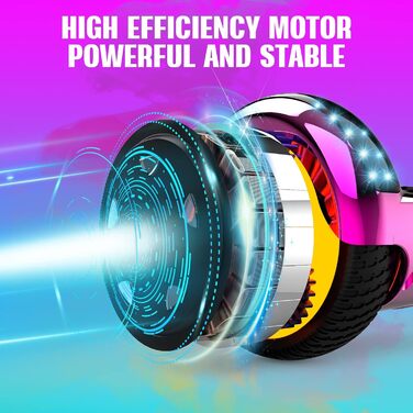 Гіроскутер GeekMe з сидінням – гіроскутери-карти з Bluetooth-динаміком та світлодіодними ліхтарями, подарунок для дітей, підлітків та дорослих, рожевий трояндовий