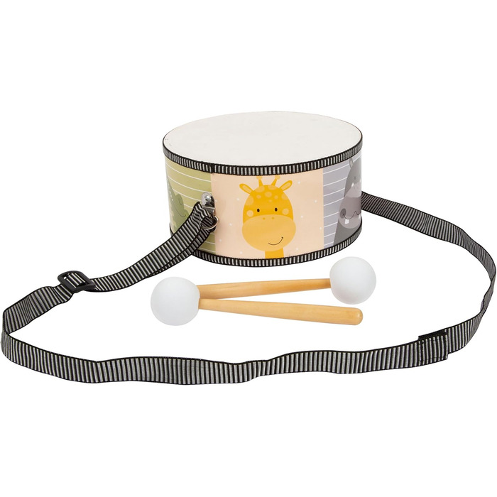 Маленький барабан Colorful Wilderness з мотивами тварин і дерев&39яними паличками, для дітей від 3 років, 11952, зелений