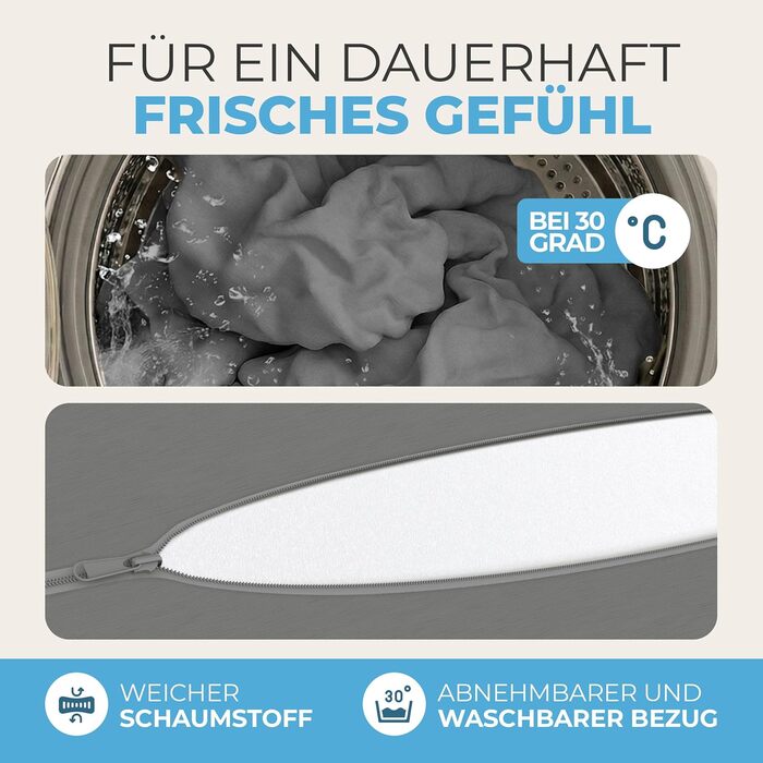 Матрац ELONEO Folding Mattress, гостьовий матрац, 3-секційний розкладний матрац, надзвичайно товста піна (15 см), можна прати, ортопедична подушка, складний, складний матрац, для дорослих (сірий, 90 x 200 x 15 см) 90 x 200 x 15 см сірий