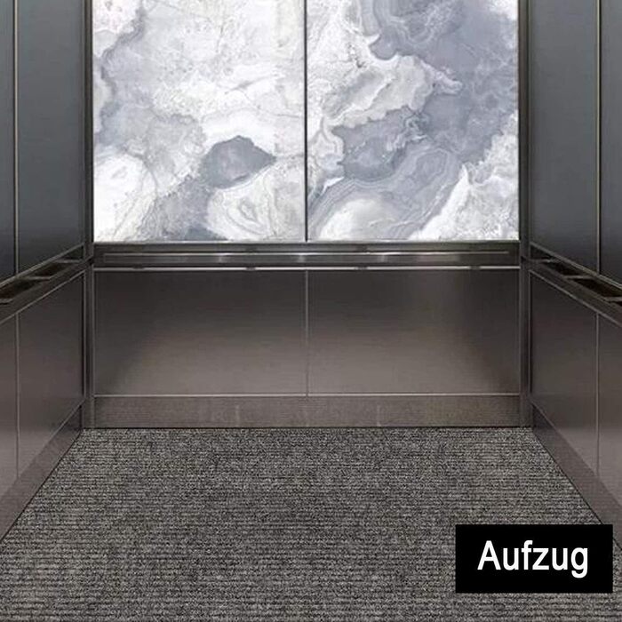 Килимова доріжка uyoyous 90x300 см, килимок для передпокою, брудозбірник з нековзною підкладкою, килимова доріжка для кімнат, коридорів, вхідних зон - (сірий, прямокутний) сірий та чорний