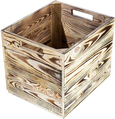 Гарні дерев&39яні кошики-коробки, підходять для Ikea Kallax, для зберігання шкільного приладдя / іграшок, нові, 37,5x32x32,5 см (полум&39яні), 4