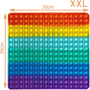 Антистрес іграшка для дорослих Діти Anti Stress Pop Large Figetttoys Fidget Toy Set Figet Bubble Push pop XXL Rainbow Square 30 см