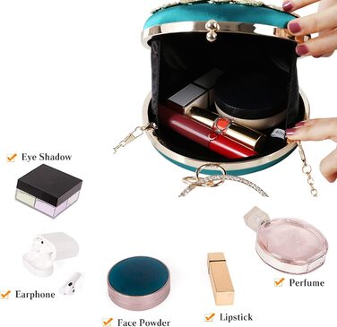 Елегантна вечірня сумочка зі стразами для нареченої, клатч з діамантами, розкішна сумочка на зап'ясті з від'ємним ланцюжком. Маленька сумочка для весілля, вечірки, танців, дня народження, чорна.