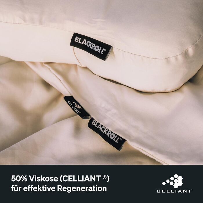 Наволочка BLACKROLL Преміум Комфорт чохол на подушку для відновлення (50 30 см), Tencel Lyocell та CELLIANT, охолоджувальний ефект та повітропроникний колір Білий/Зелений