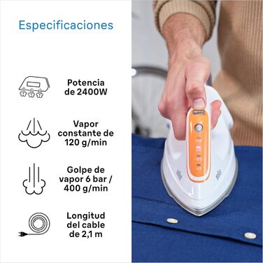 Парова прасувальна станція Braun CareStyle Compact Pro IS 2561 WH, парова праска з підошвою FreeGlide 3D, вертикальна подача пари,