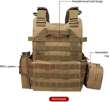 Тактичне спорядження TS TAC-SKY Airsoft Військовий тактичний жилет Molle Бойовий штурмовий бронежилет Тактичний жилет CS Відкритий одяг для мисливців (Колір ACU, Розмір Один розмір) Один розмір Acu